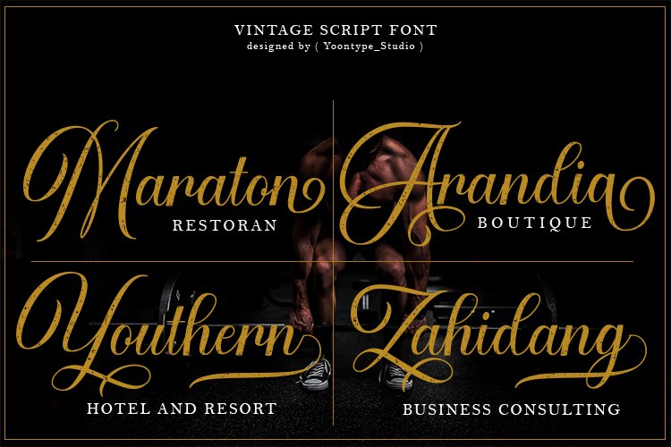 Airthan Script a Vintage Script Font - Image 7