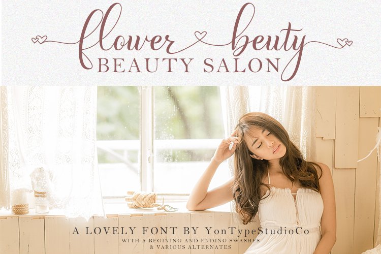 fabella flower a lovely font - Image 7