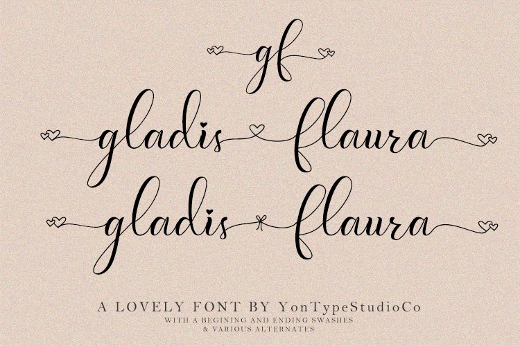 fabella flower a lovely font - Image 9