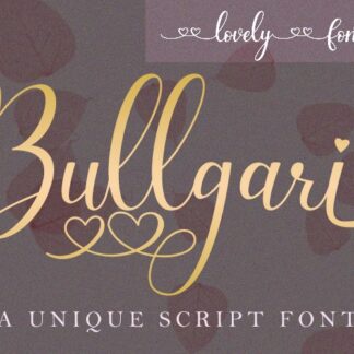Bullgari a lovely script font
