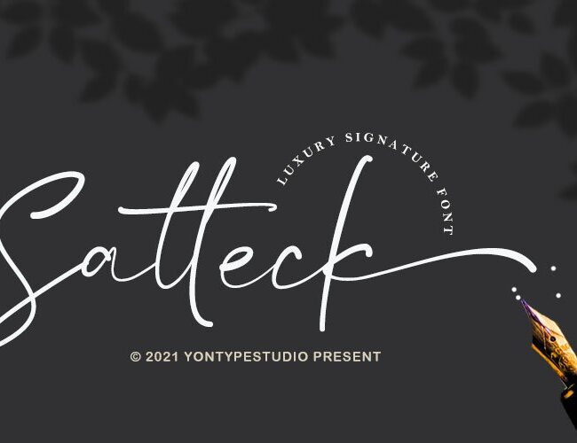 Satteck A Luxury Calligraphy Signature Font