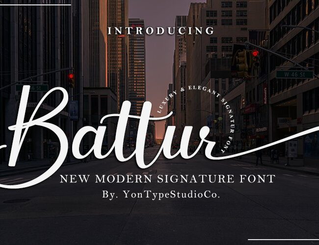 battur-modern-signature-font