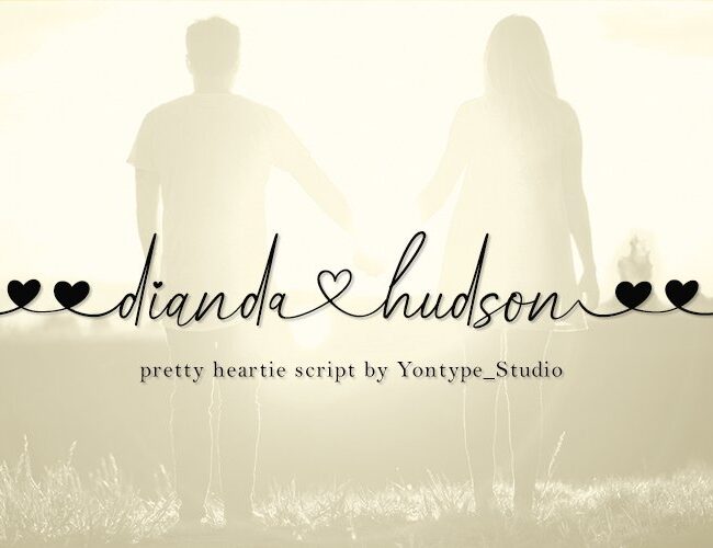 Dianda Hudson | Heart Script Font