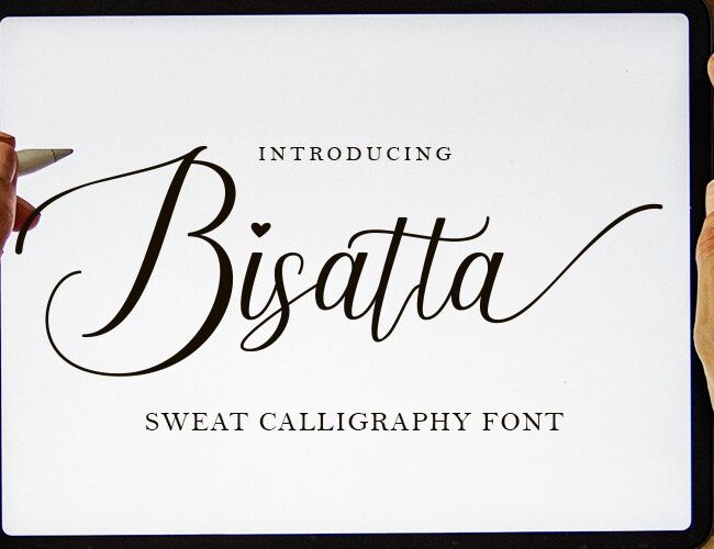 Bisatta a Calligraphy Font