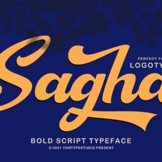 Sagha a Modern Script Typeface