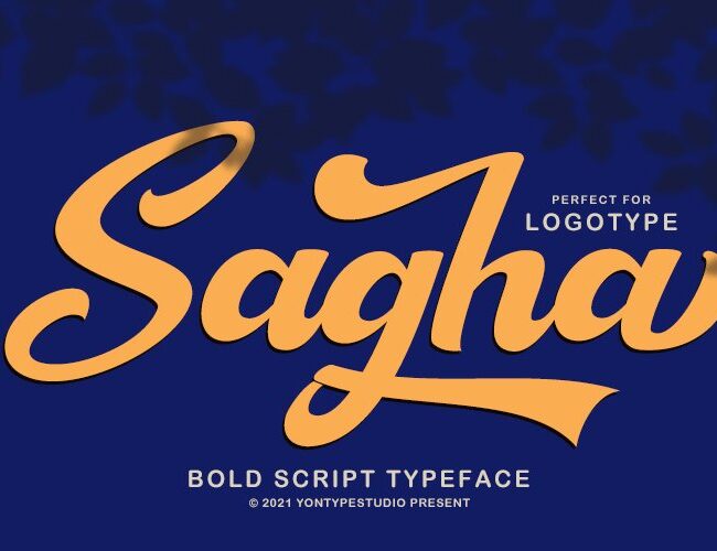 Sagha a Modern Script Typeface
