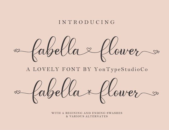 fabella flower a lovely font