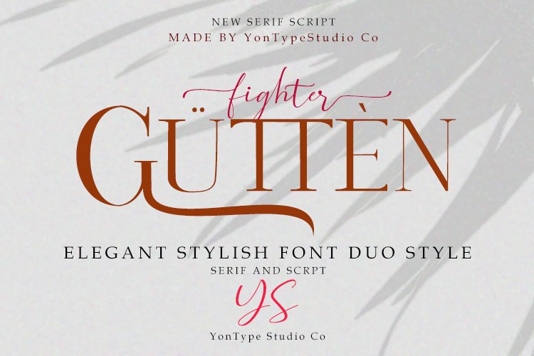 Gutten fighter Font Duo with Bonus 6 Logos - Image 25
